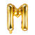 Folienballon Buchstabe M - 35 cm - Gold - Buchstabe: M
