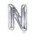 Folienballon Buchstabe N - 35 cm - Silber - Buchstabe: N
