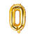 Folienballon Buchstabe O - 35 cm - Gold - Buchstabe: O