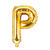 Folienballon Buchstabe P - 35 cm - Gold - Buchstabe: P