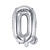 Folienballon Buchstabe Q - 35 cm - Silber - Buchstabe: Q