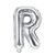 Folienballon Buchstabe R - 35 cm - Silber - Buchstabe: R
