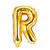Folienballon Buchstabe R - 35 cm - Gold - Buchstabe: R