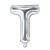 Folienballon Buchstabe T - 35 cm - Silber - Buchstabe: T