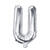 Folienballon Buchstabe U - 35 cm - Silber - Buchstabe: U