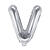 Folienballon Buchstabe V - 35 cm - Silber - Buchstabe: V
