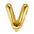 Folienballon Buchstabe V - 35 cm - Gold - Buchstabe: V