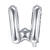 Folienballon Buchstabe W - 35 cm - Silber - Buchstabe: W