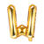 Folienballon Buchstabe W - 35 cm - Gold - Buchstabe: W