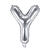 Folienballon Buchstabe Y - 35 cm - Silber - Buchstabe: Y
