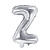Folienballon Buchstabe Z - 35 cm - Silber - Buchstabe: Z
