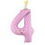 Folienballon Zahl 4 - 86 cm - Lavendel - Zahl: 4