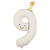 Folienballon Zahl 9 - 86 cm - Creme - Zahl: 9