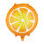 Folienballon Orange - 35 cm