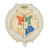 Folienballon Harry Potter Hogwarts-Wappen, 35 cm, beige