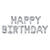 Folienballon Schriftzug Happy Birthday / Geburtstag - 340 � 35 cm - Silber