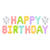 Folienballon Schriftzug Happy Birthday / Geburtstag - 395 � 35 cm - Pastellfarben