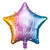 Folienballon Stern Happy Birthday / Geburtstag - 40 cm - Regenbogenfarben