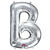 SALE Folienballon Mini Buchstabe B, silber, 36 cm - Buchstabe: B