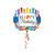 Folienballon Happy-Birthday / Herzlichen Glckwunsch Bright Stripe XL, ca. 63 cm - Folienballon XL Happy Birthday