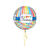 SALE Folienballon Happy-Birthday / Herzlichen Glückwunsch Bright Stripe Orbz, ca. 40 cm