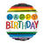 SALE Folienballon Happy-Birthday / Herzlichen Glückwunsch Rainbow, 45 cm - Folienballon Glückwunsch Rainbow