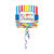 SALE Folienballon Happy B.day Stripe & Chevron 45cm