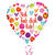 Folienballon Herz, Ich hab dich lieb, 45 cm
