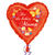 Folienballon Herz, Fr die liebste Mama, 45cm