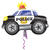 Folienballon Polizeiauto, 48x53 cm - Folienballon Polizeiauto