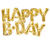 Folienballon Schriftzug Happy-Birthday / Herzlichen Glückwunsch, gold - Schriftzug: HAPPY B-DAY