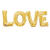 Folienballon Schriftzug LOVE, gold, 63x22 cm - Schriftzug: LOVE