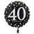 Folienballon Sparkling Birthday 40th, 45 cm