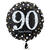 Folienballon Sparkling Birthday 90th, 45 cm