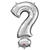 SALE Folienballon Mini Symbol ?, silber, 36 cm - Symbol: ?
