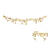 Girlande Happy Birthday / Geburtstag Blumen - Rosa - Gold - L�nge: 1,3 m