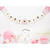 Girlande Baby Girl / M�dchen - Rosa-Wei�, L�nge: 175 cm Bild 2