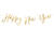 Girlande Happy New Year Schriftzug - Gold, L�nge: 66 cm