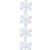 Girlande Schneeflocke, Vliesstoff, wei, 180 cm