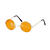 Brille Hippie, runde, orange Glser aus Metall