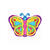 Folienballon Bunter Schmetterling, ca. 45 cm
