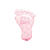 Jumbo-Folienballon Fu mit Blmchen, baby-rosa