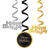 Deko-Spiralen Starlight Birthday, gold-schwarz, 61 cm, 6 St�ck, Happy Birthday - Happy Birthday