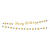 Girlande Starlight Birthday, gold-schwarz, aus Papier, 213 x 16,2 cm, Happy Birthday