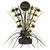 Tischdekoration Starlight Birthday, gold-schwarz, 45,7 cm