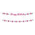 Girlande Starlight Birthday, pink-schwarz, aus Papier, 213 x 16,2 cm, Happy Birthday