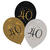 Latexballons Starlight Birthday, gold-schwarz, 27,5 cm, 6 St�ck, 40. Geburtstag - 40. Geburtstag