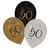 Latexballons Starlight Birthday, gold-schwarz, 27,5 cm, 6 St�ck, 50. Geburtstag - 50. Geburtstag