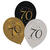 Latexballons Starlight Birthday, gold-schwarz, 27,5 cm, 6 St�ck, 70. Geburtstag - 70. Geburtstag