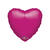 SALE Folienballon Herz Metallic Fuchsia, ca. 45cm